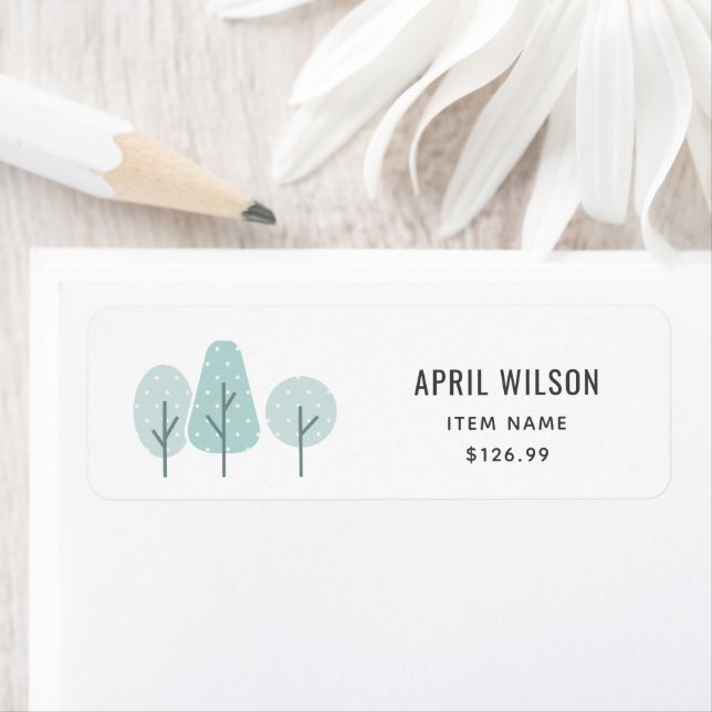 CUTE AQUA BLEU TURQUOISE TREE TRIO PAYSAGE PRIX (En situation)