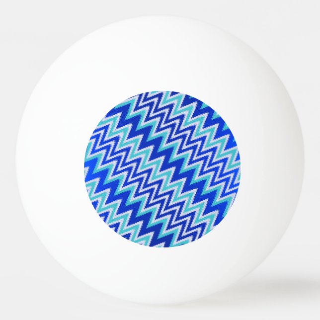 Cute aqua blue zigzag stripes iPhone wallet case Ping Pong Ball (Front)