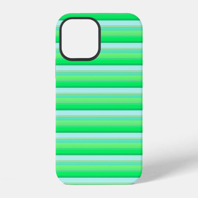 Cute aqua green stripes iPhone case (Back)
