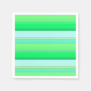 Cute aqua green stripes napkin
