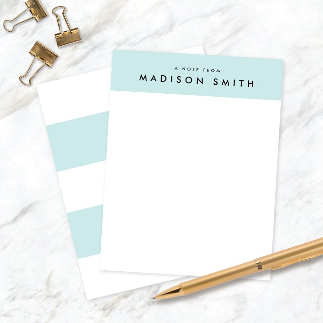 Cute Aqua Stripes Modern Stationery Note Cards (Creator Uploaded)