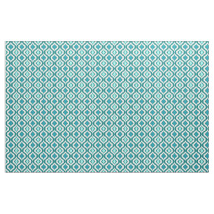 Cute Aqua Turquoise Teal Modern Ikat Fat Quarter Fabric