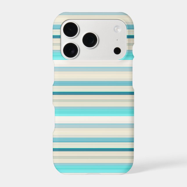 Cute aqua white stripes (Back)