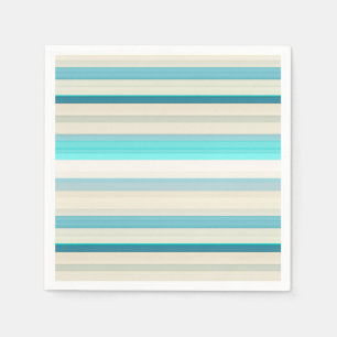 Cute aqua white stripes napkin