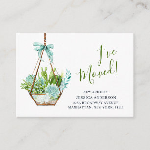 Cute aquarelle Cactus Moving Faire-part