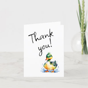 Cute aquarelle Canard merci