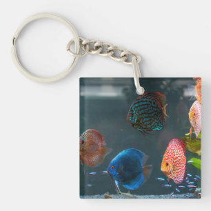 Cute Aquarium Themed Fish Tank Keychain