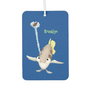 Cute Archerfish cartoon illustration Air Freshener