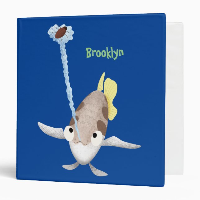 Cute Archerfish cartoon illustration  Binder (Front/Inside)