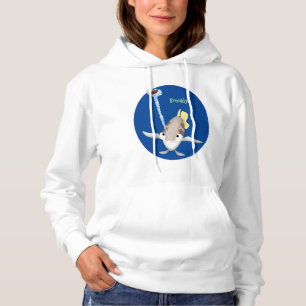 Cute Archerfish cartoon illustration Hoodie