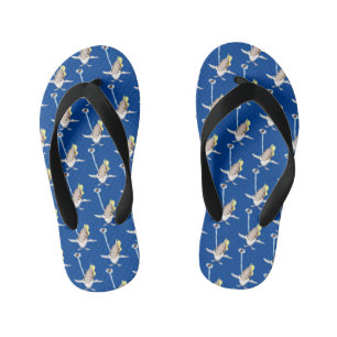 Cute Archerfish cartoon illustration Kid's Flip Flops