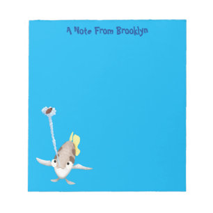 Cute Archerfish cartoon illustration Notepad