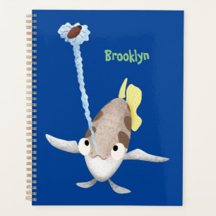 Cute Archerfish cartoon illustration Planner