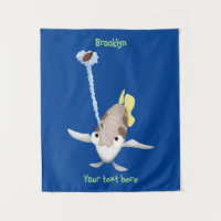 Cute Archerfish cartoon illustration