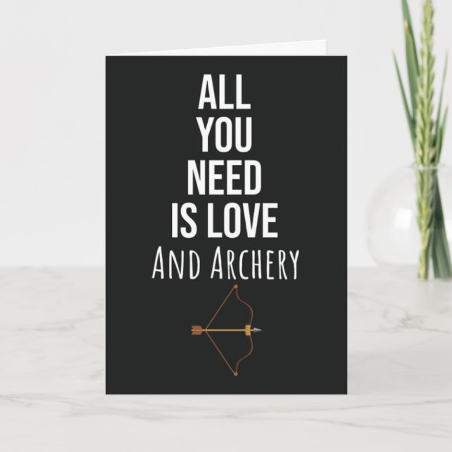 Cute Archery Lover Cards Bow Arrow Archer (Front)