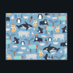 Cute Arctic Animals Seamless Pattern Postcard<br><div class="desc">Fully Customizable Seamless Pattern. Hit 'Edit Design' button to customize product according to your needs.</div>