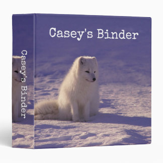Cute Arctic Fox Binder