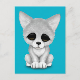 Cute Arctic Fox Cub Postcard