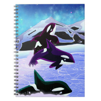 Cute Arctic Orcas Back to School Notebook