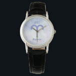 Cute Aries Astrology Sign Personalized Watch<br><div class="desc">This pretty,  personalized purple and lavender Aries watch features your astrological sign from the Zodiac in a beautiful sparkle like the constellations. Customize this cute wristwatch gift with your name in beautiful cursive script for someone with a late March or early April birthday.</div>