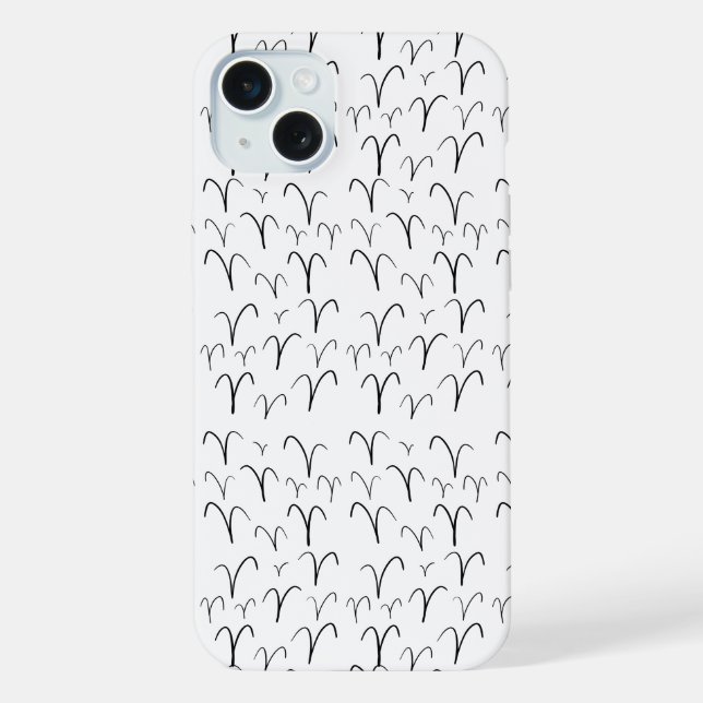 Cute Aries Pattern iPhone Case (Back)