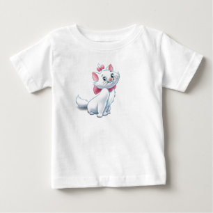 Cute Aristocats White and Pink Cat Disney Baby T-Shirt