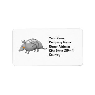 Cute armadillo label
