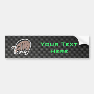 Cute Armadillo; Sleek Bumper Sticker