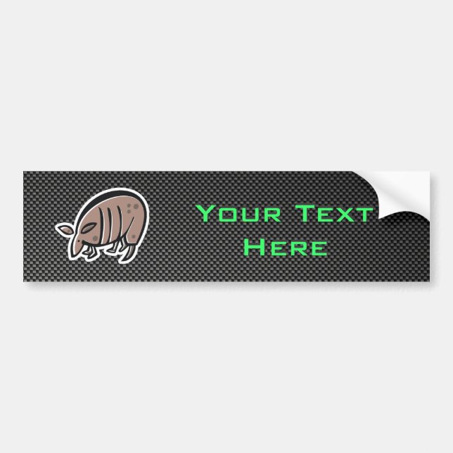 Cute Armadillo; Sleek Bumper Sticker (Front)
