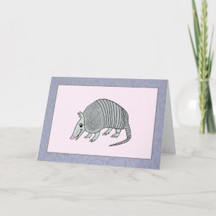 Cute Armadillo Thanks Thank You Card