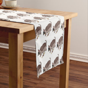 Cute armadillo with graduation cap cartoon short table runner