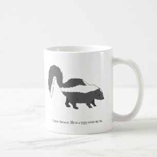 Cute "Arnaud" Gray Skunk Design Coffee Mug