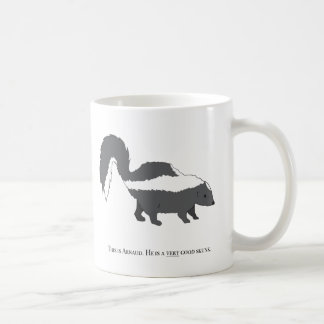 Cute "Arnaud" Gray Skunk Design Coffee Mug
