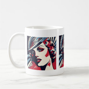 Cute Art Deco Lady Coffee Mug