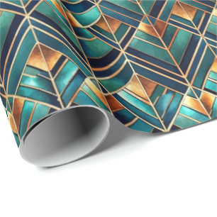 Cute Art Deco tiled pattern  Wrapping Paper