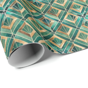Cute Art Deco tiled pattern Wrapping Paper