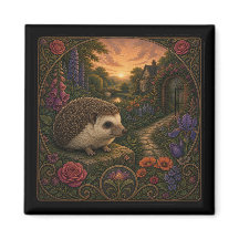 Cute Art Nouveau Hedgehog