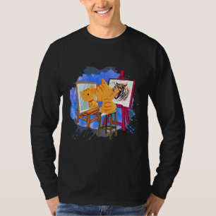 Cute Artistic Cat Teachers Kitty Autism Awareness T-Shirt