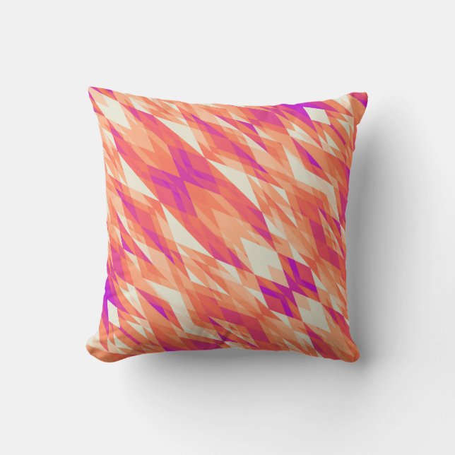 Cute artistic geometric patterns throw pillow (Front)