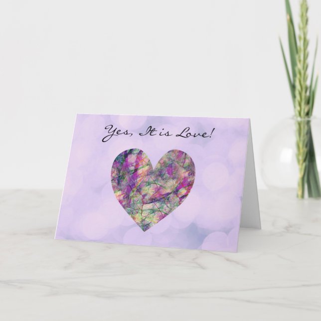 Cute Artsy Artery Heart Love Note Card (Front)