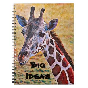 Cute Artsy Giraffe Big Ideas Journal Notebook