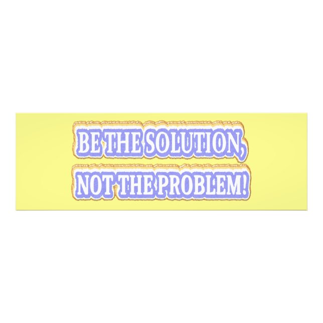 Cute Artwork Design About "BE THE SOLUTION" Buy Photo Print (Front)