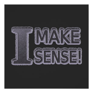 Cute Artwork Design About "Make Sense" Buy Poster