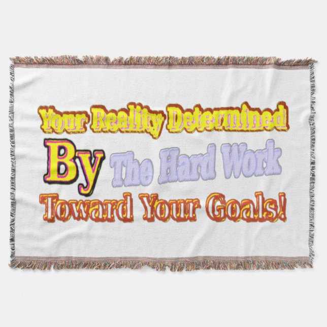 Cute Artwork Design About "Your Reality". Buy Now! Throw Blanket (Front)