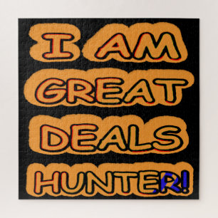 Cute Artwork Design "Great Deals Hunter" Buy Now Jigsaw Puzzle
