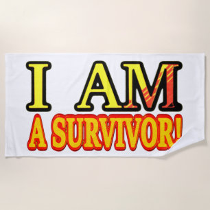 Cute Artwork Design "SURVIVOR". Buy Now Beach Towel