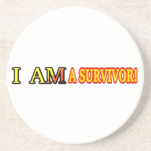 Cute Artwork Design "SURVIVOR". Buy Now Glass Coas Coaster