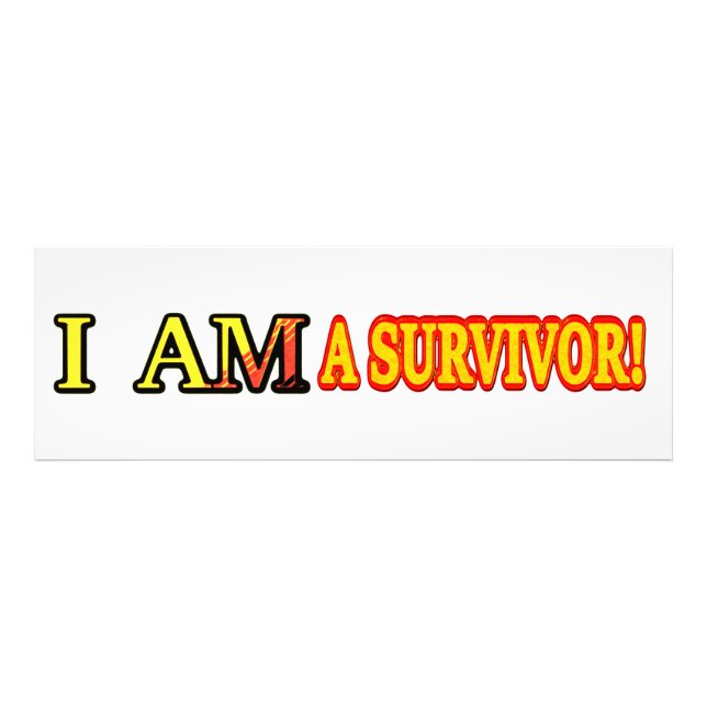 Cute Artwork Design "SURVIVOR". Buy Now Photo Print (Front)