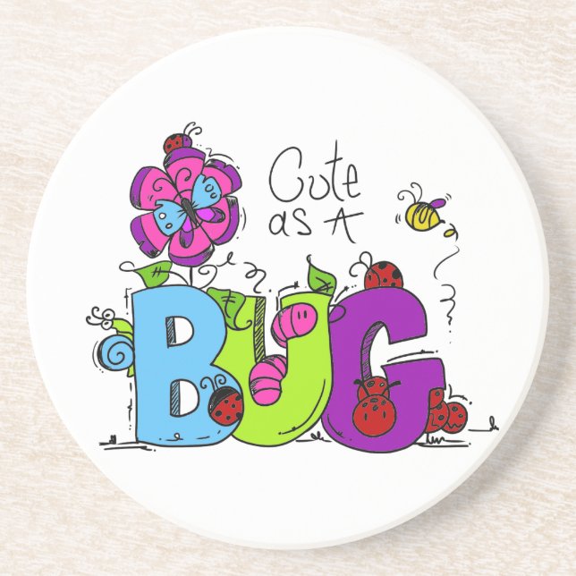 Cute as a Bug Coaster (Front)