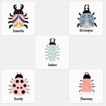Cute as a bug colourful personalized back to schoo